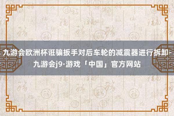 九游会欧洲杯诳骗扳手对后车轮的减震器进行拆卸-九游会j9·游戏「中国」官方网站